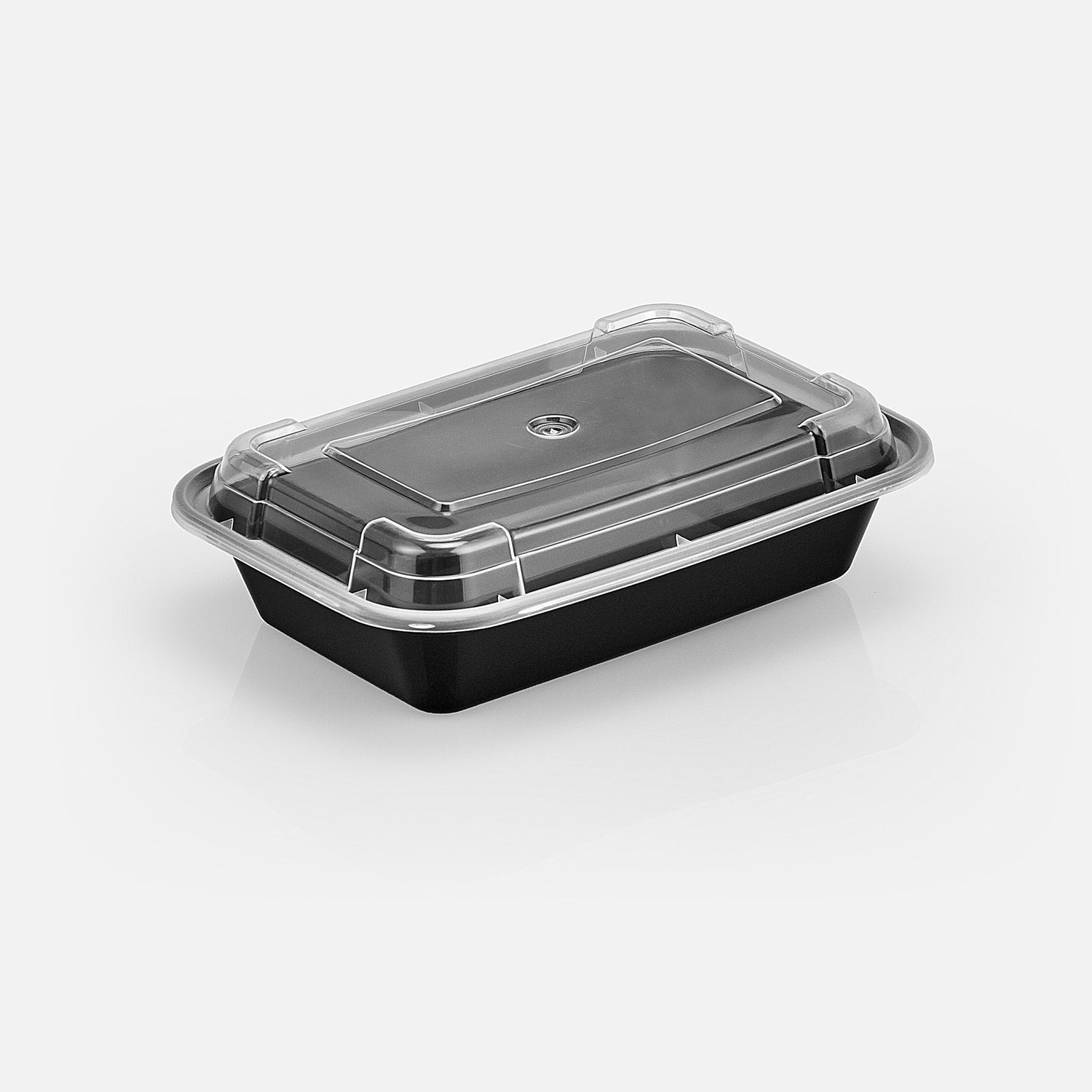 16 oz Premium 7" x 5" Rectangular Microwavable Combo (Black) - 150/Case - ReztaurantDirect 