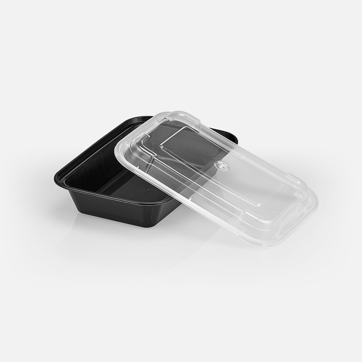 16 oz Premium 7" x 5" Rectangular Microwavable Combo (Black) - 150/Case - ReztaurantDirect 