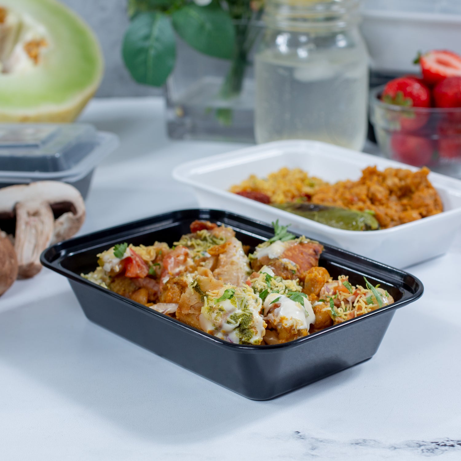 16 oz Premium 7" x 5" Rectangular Microwavable Combo (Black) - 150/Case - ReztaurantDirect 