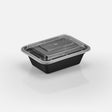 12 oz Premium 5" x 4" Rectangular Microwavable Combo (Black) - 150/Case - ReztaurantDirect 
