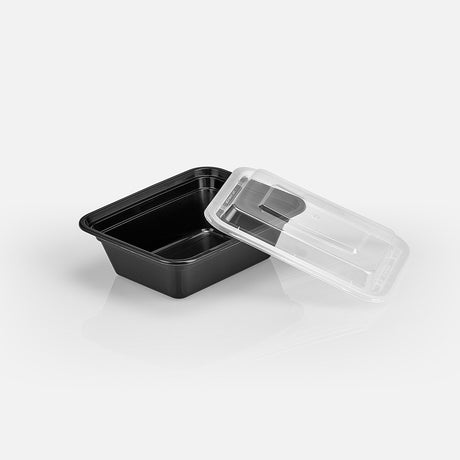 12 oz Premium 5" x 4" Rectangular Microwavable Combo (Black) - 150/Case - ReztaurantDirect 