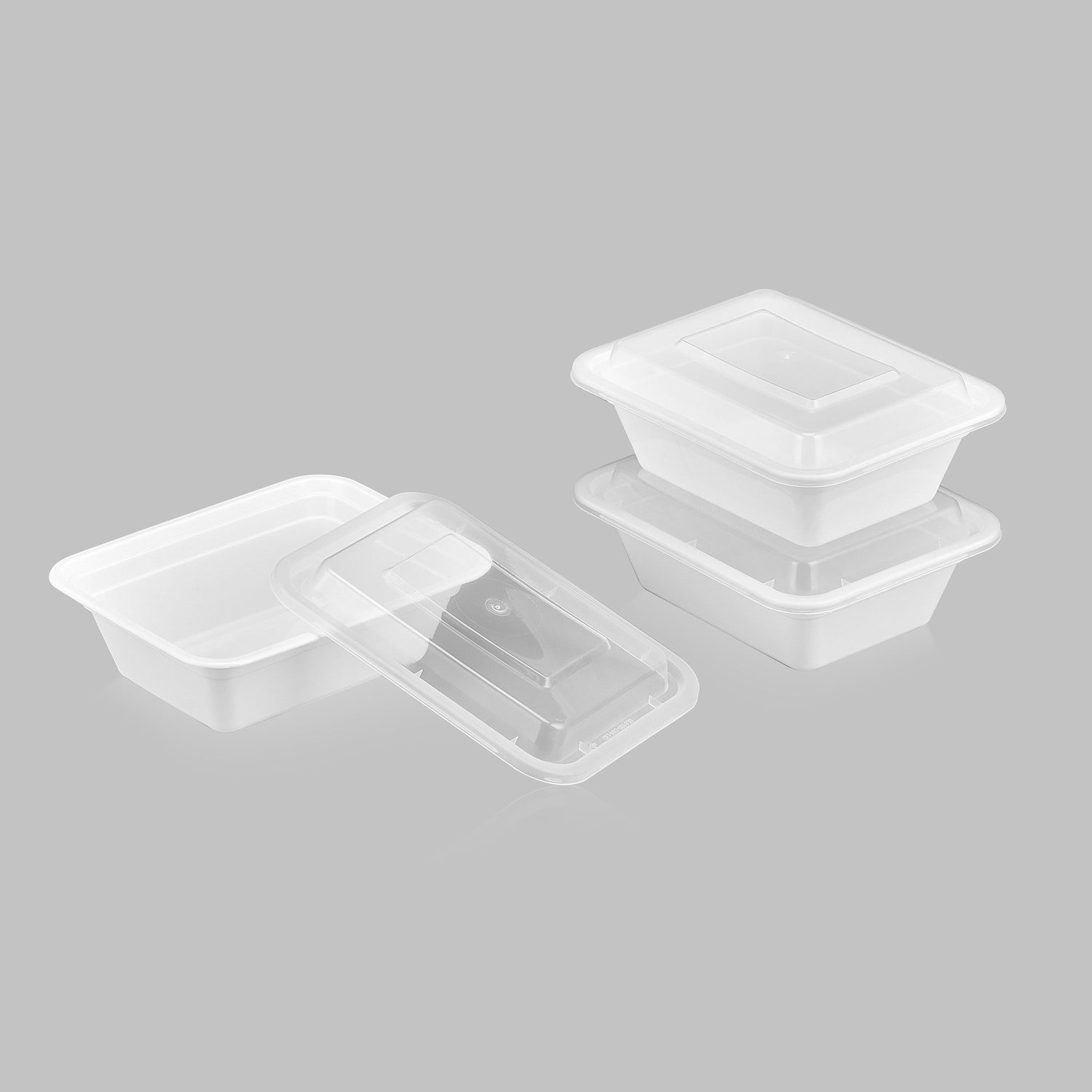 12 oz Premium 5" x 4" Rectangular Microwavable Combo (White) - 150/Case - ReztaurantDirect 