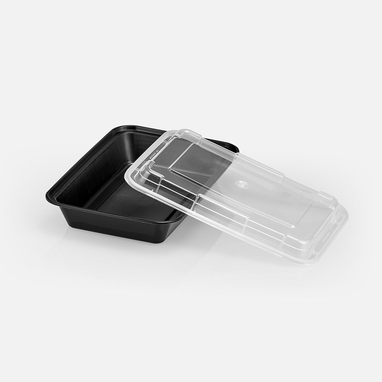 28 oz Premium 8" x 6" Rectangular Microwavable Combo (Black) - 150/Case - ReztaurantDirect 