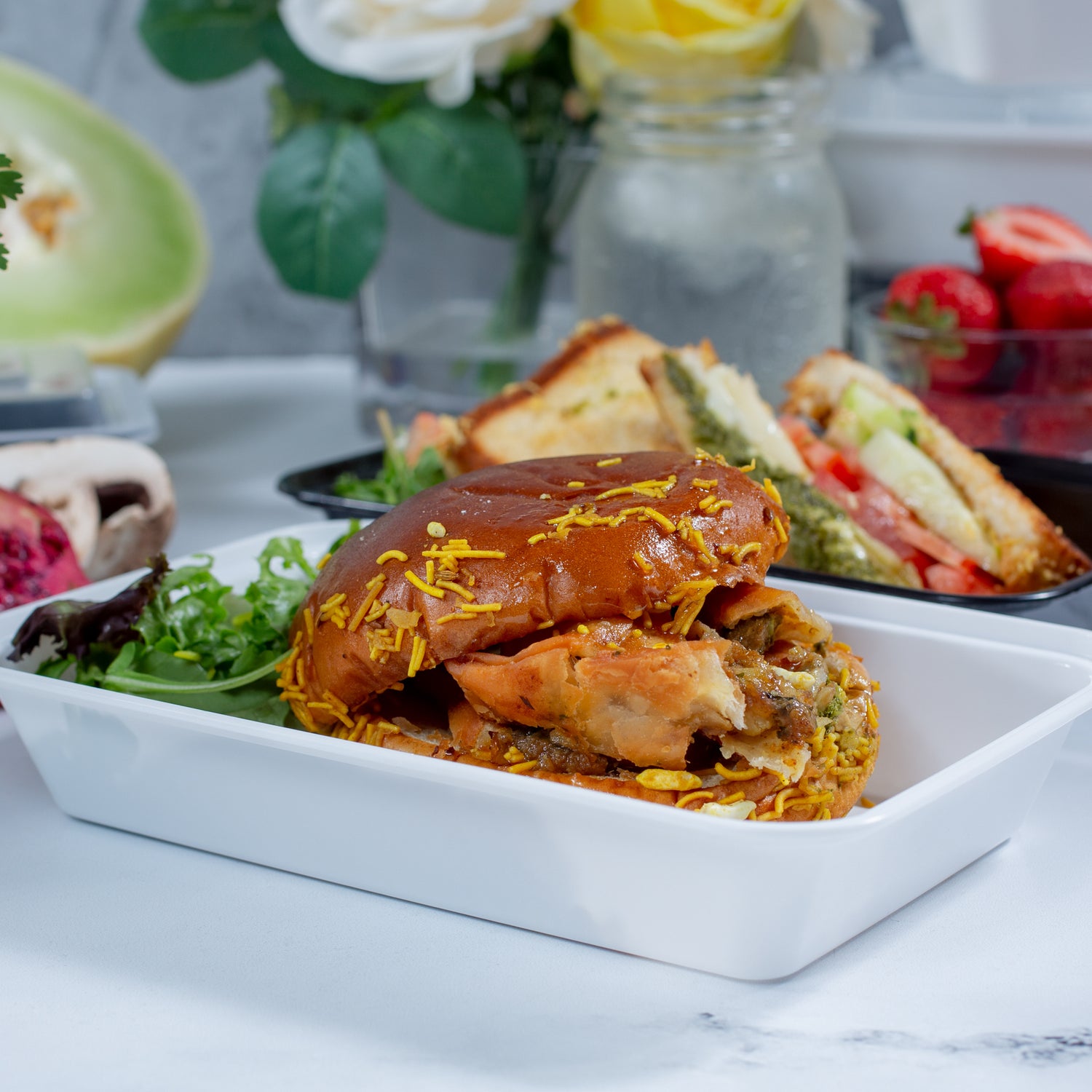 28 oz Premium 8" x 6" Rectangular Microwavable Combo (White) - 150/Case - ReztaurantDirect 