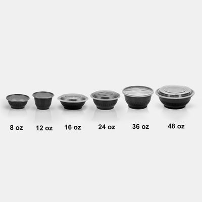 12 oz Premium 4" Bowl Combo (Black) - 240/Case