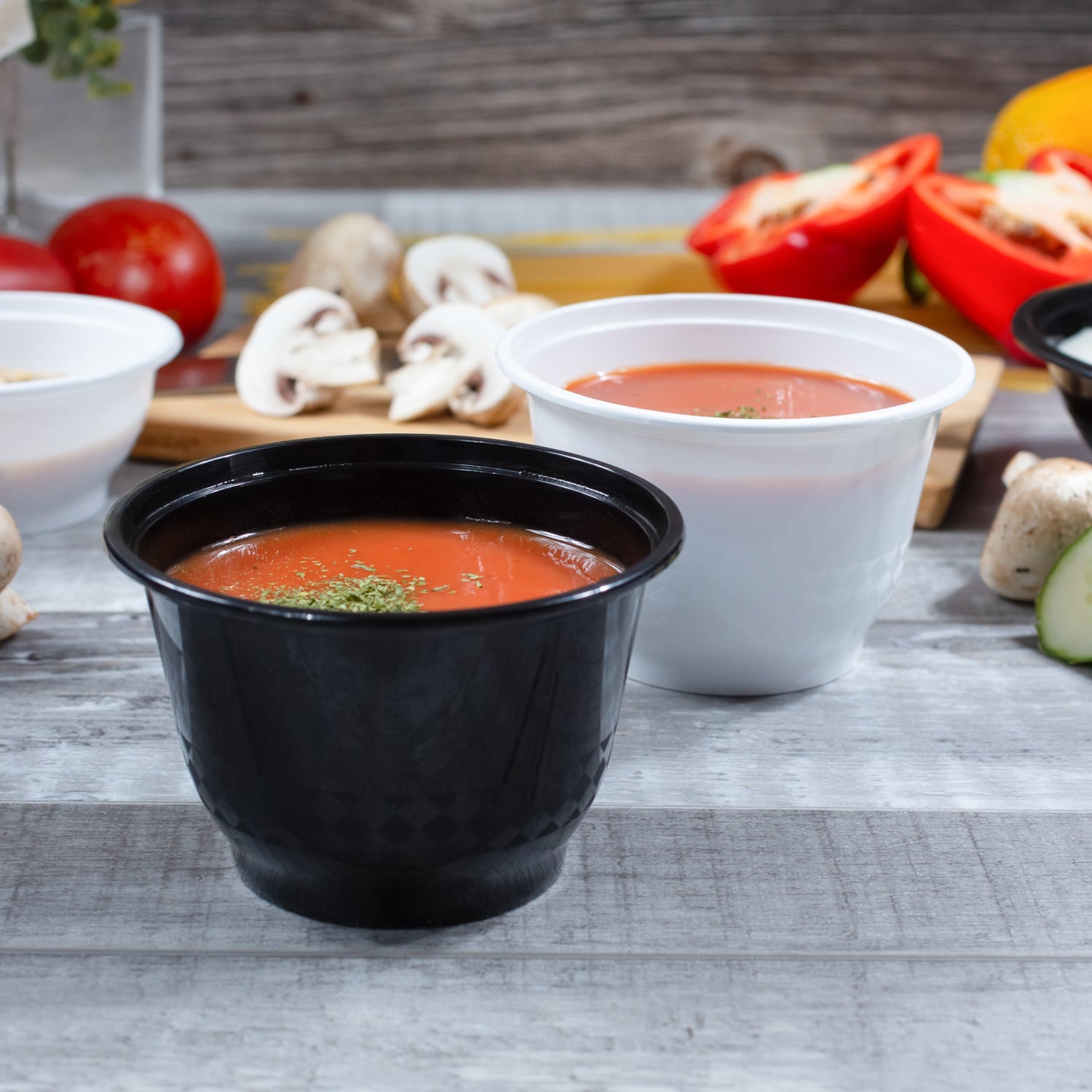 z(Inactive-Bowl) 12 oz Premium 4" Bowl Combo (Black) - 240/Case - ReztaurantDirect 