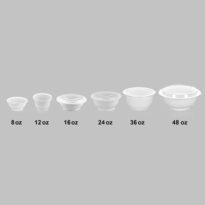 12 oz Premium 4" Bowl Combo (White) - 25/Case