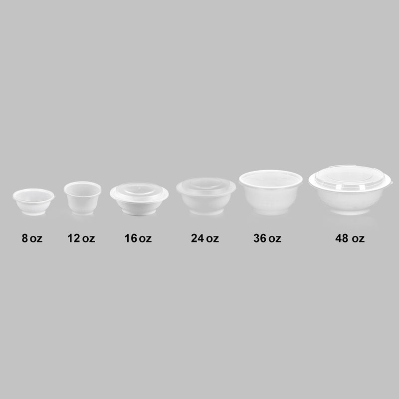 12 oz Premium 4" Bowl Combo (White) - 25/Case