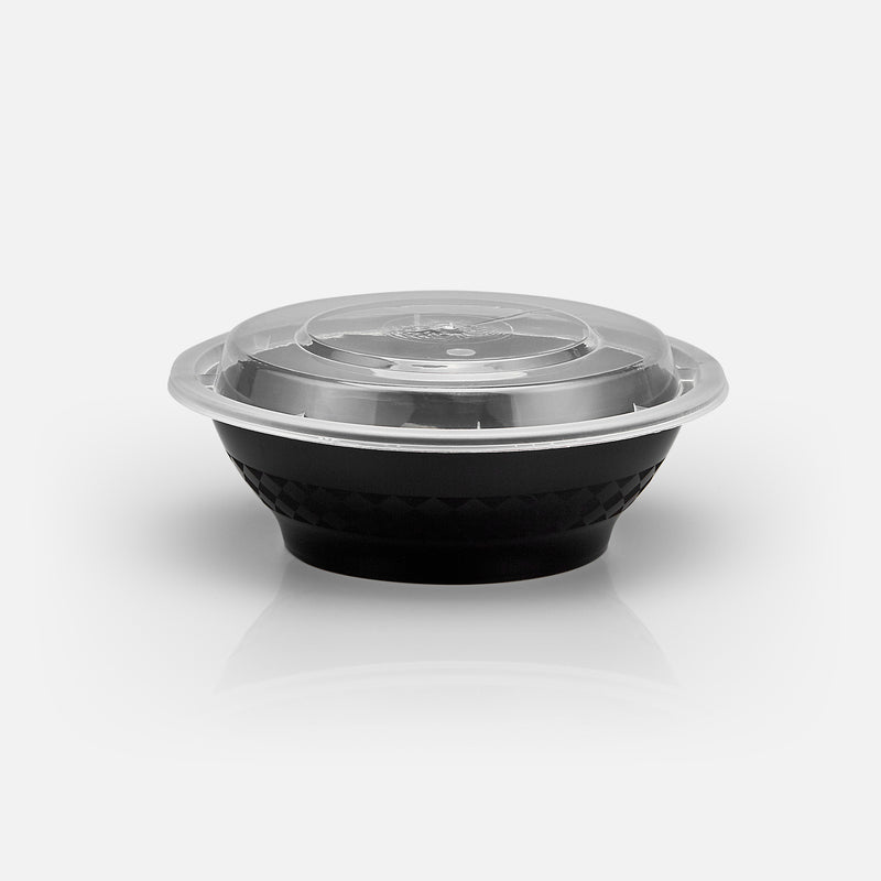 16 oz Premium 6" Bowl Combo (Black) - 150/Case