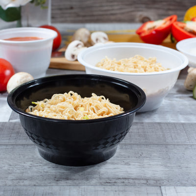 24 oz Premium 6" Bowl Combo (Black) - 150/Case