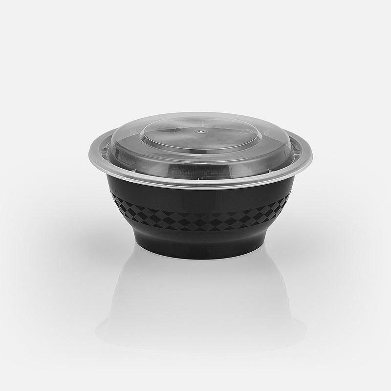 24 oz Premium 6" Bowl Combo (Black) - 150/Case