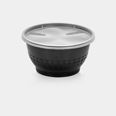 36 oz Premium 7" Bowl Combo (Black) - 150/Case