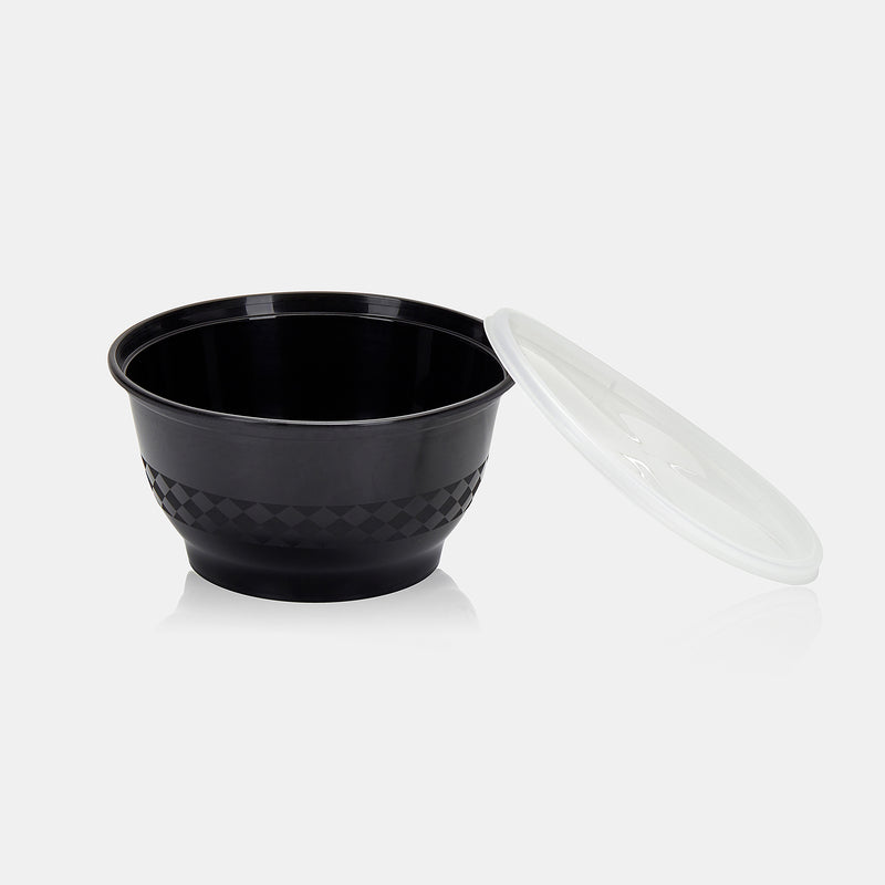 36 oz Premium 7" Bowl Combo (Black) - 150/Case