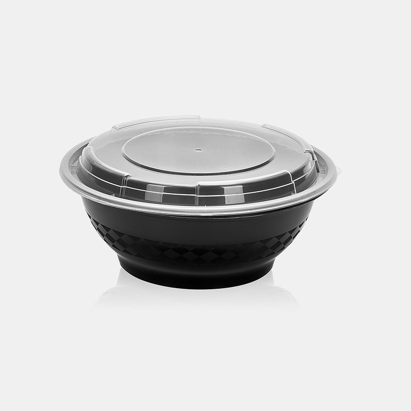 48 oz Premium 8" Bowl Combo (Black) - 150/Case