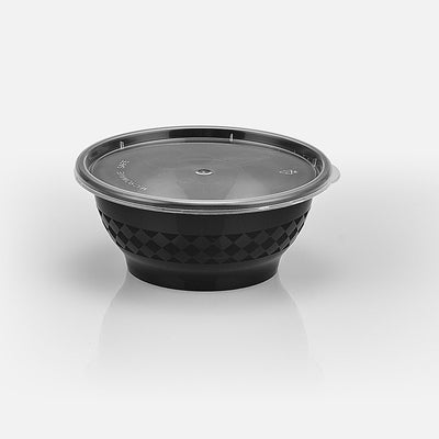 8 oz Premium 4" Bowl Combo (Black) - 240/Case