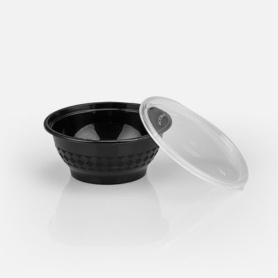 8 oz Premium 4" Bowl Combo (Black) - 240/Case