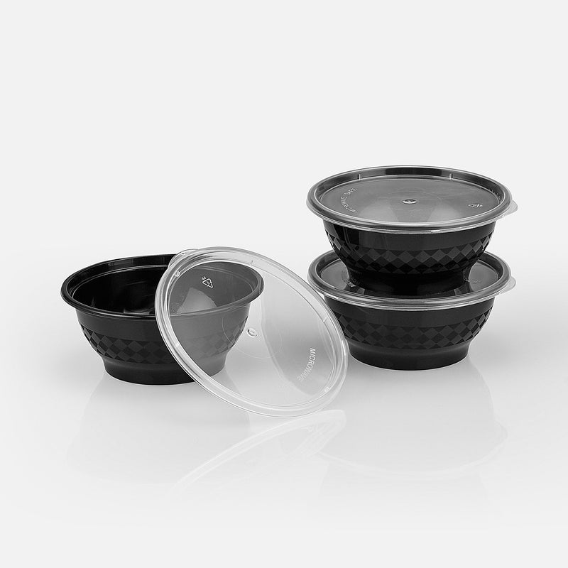 8 oz Premium 4" Bowl Combo (Black) - 240/Case