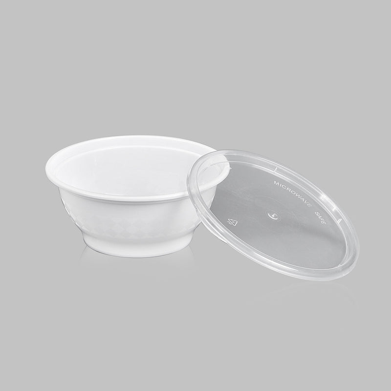 8 oz Premium 4" Bowl Combo (White) - 25/Case