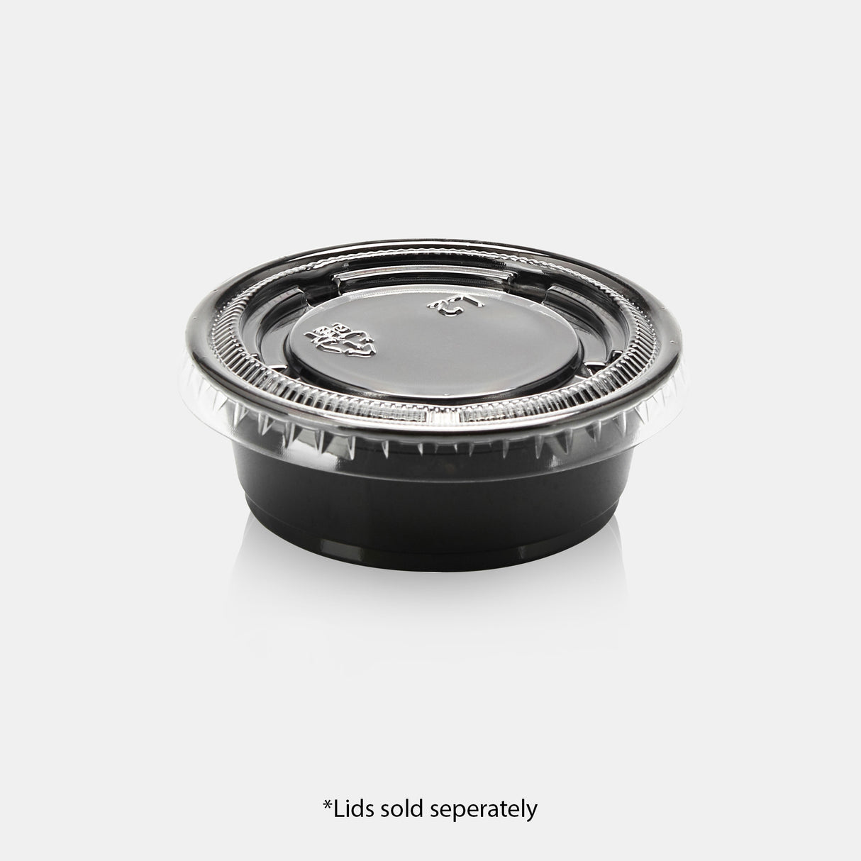 Black Plastic Portion Cup (1.5 oz)- 2500/case