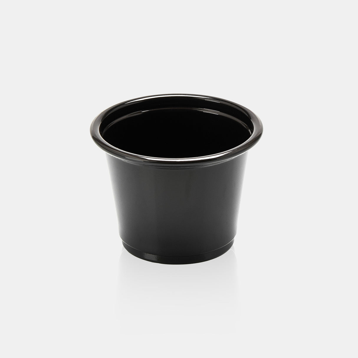 Black Plastic Portion Cup (1 oz) - 2500/case