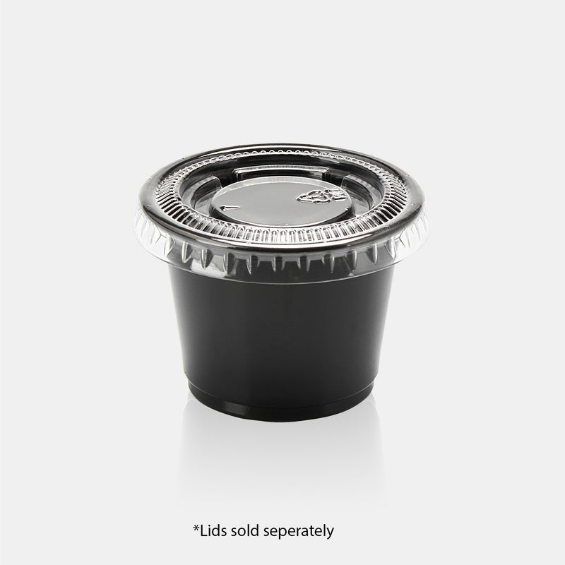 1 oz PP Portion Cup (Black) - 2500/Case