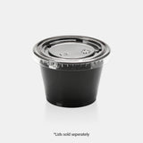 Black Plastic Portion Cup (2.5 oz) - 2500/case