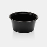 Black Plastic Portion Cup (3.25 oz) - 2500/case