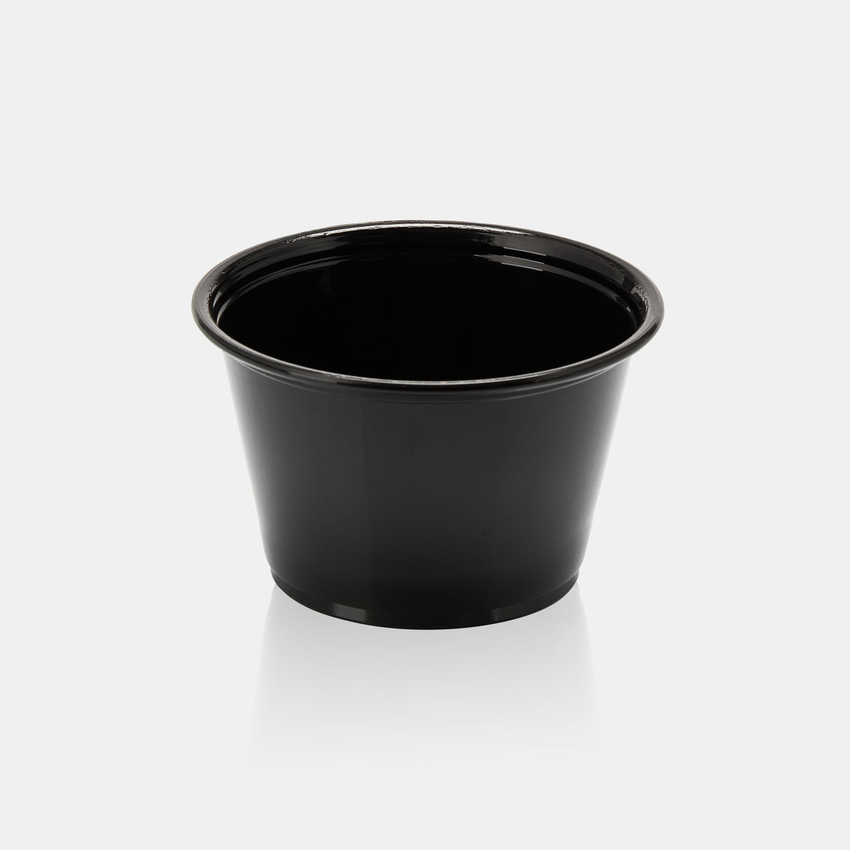 Black Plastic Portion Cup (4 oz) - 2500/case