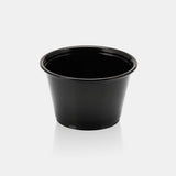 Black Plastic Portion Cup (4 oz) - 2500/case