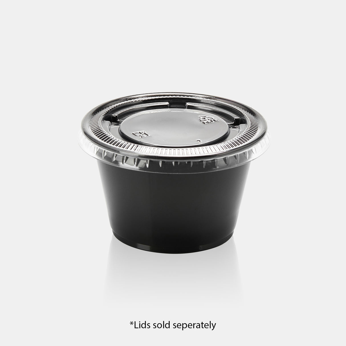 Black Plastic Portion Cup (4 oz) - 2500/case