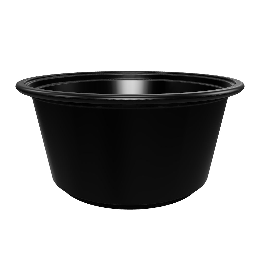 Black Plastic Portion Cup (2 oz) - 2500/case