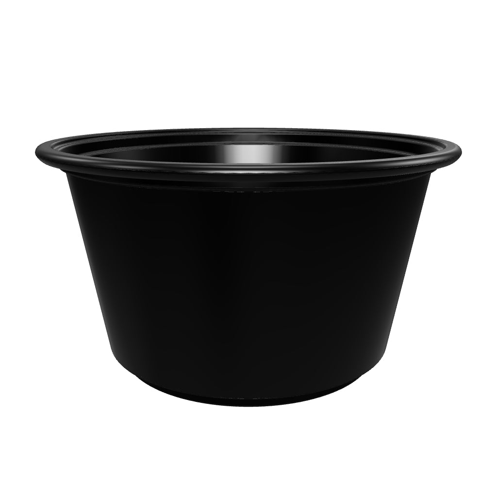 Black Plastic Portion Cup (4 oz) - 2500/case