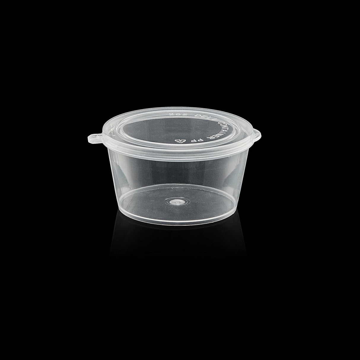 ezSelect Portion Cup with Hinged Lid (2 oz, Clear) - 2000/case - ReztaurantDirect 