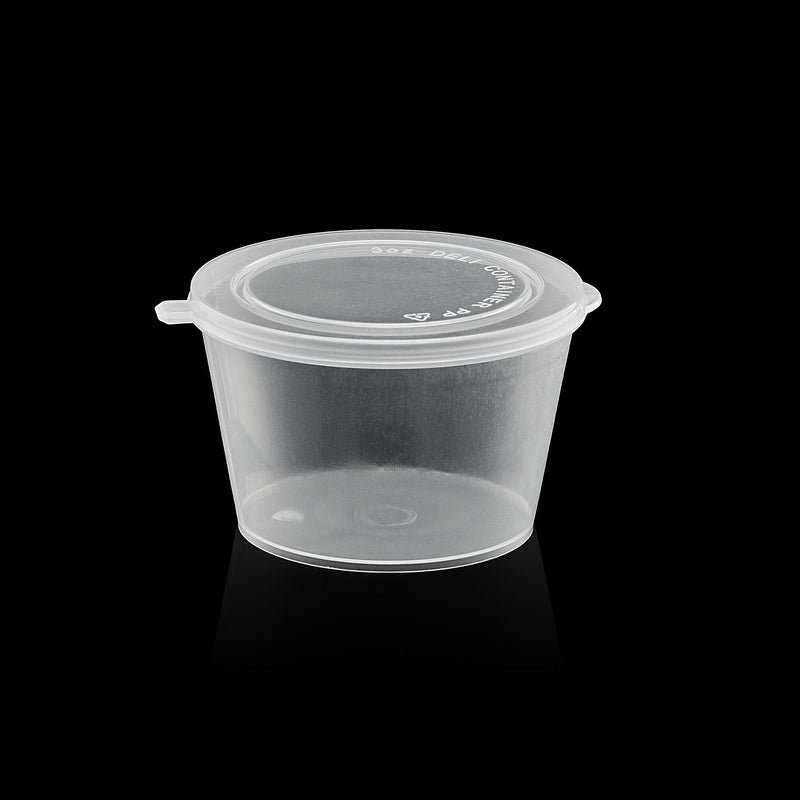 3 oz Hinged PP Portion (Clear) - 2000/Case