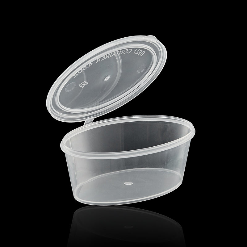 4.5 oz Hinged PP Portion (Clear) - 1000/Case