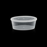 ezSelect Portion Cup with Hinged Lid (4.5 oz, Clear) - 1000/case - ReztaurantDirect 