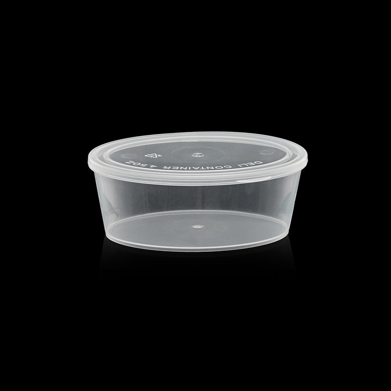 4.5 oz Hinged PP Portion (Clear) - 1000/Case