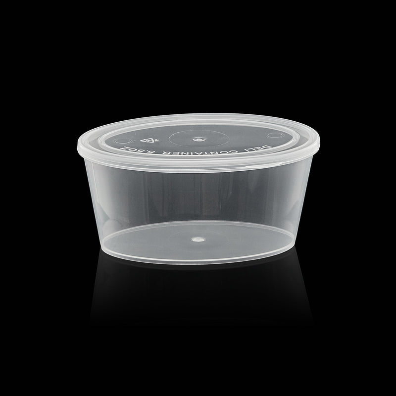 5.5 oz Hinged PP Portion (Clear) - 1000/Case