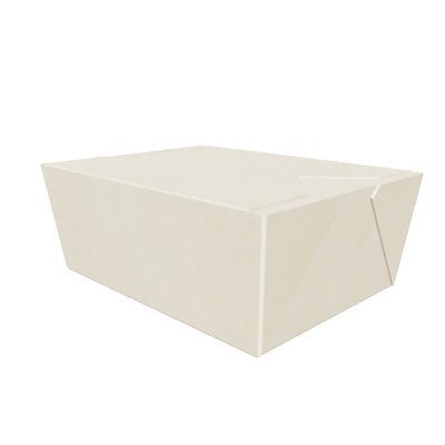 #8 45 oz PE Coated Folding Food Box (Bamboo) - 300/Case