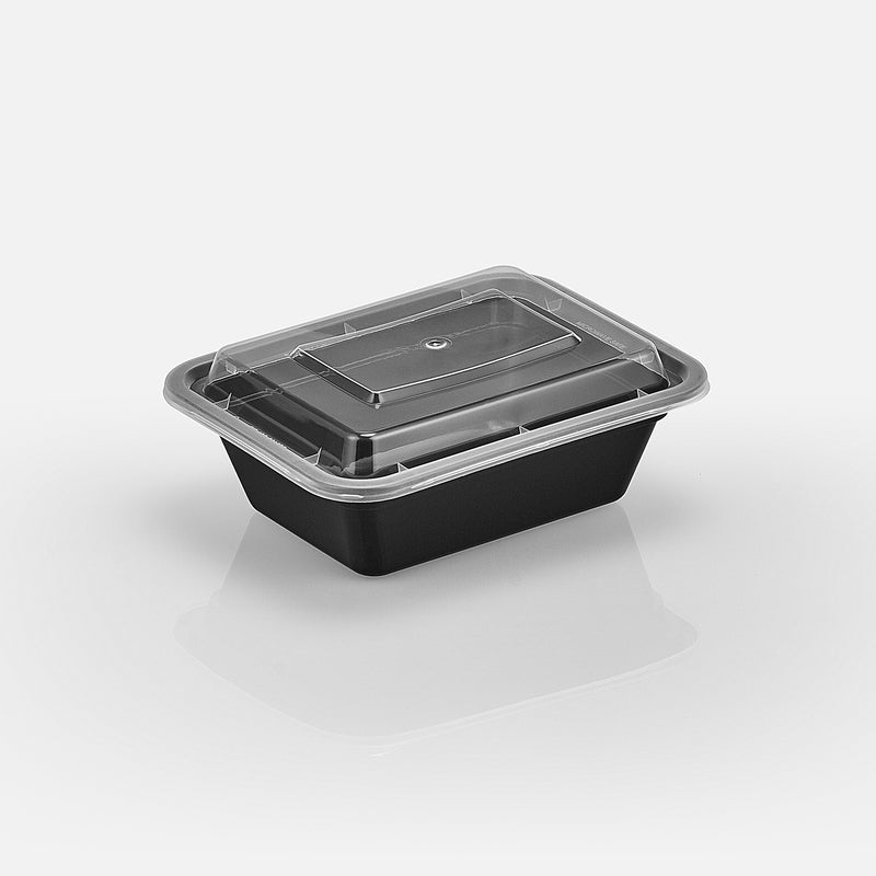 12 oz Premium 5" x 4" Rectangular Microwavable Combo (Black) - 150/Case