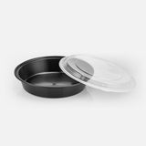 48 oz Premium 9" Round Combo (Black) - 25/Case - ReztaurantDirect 