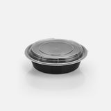 40 oz Premium 8" Round Combo (Black) - 25/Case - ReztaurantDirect 