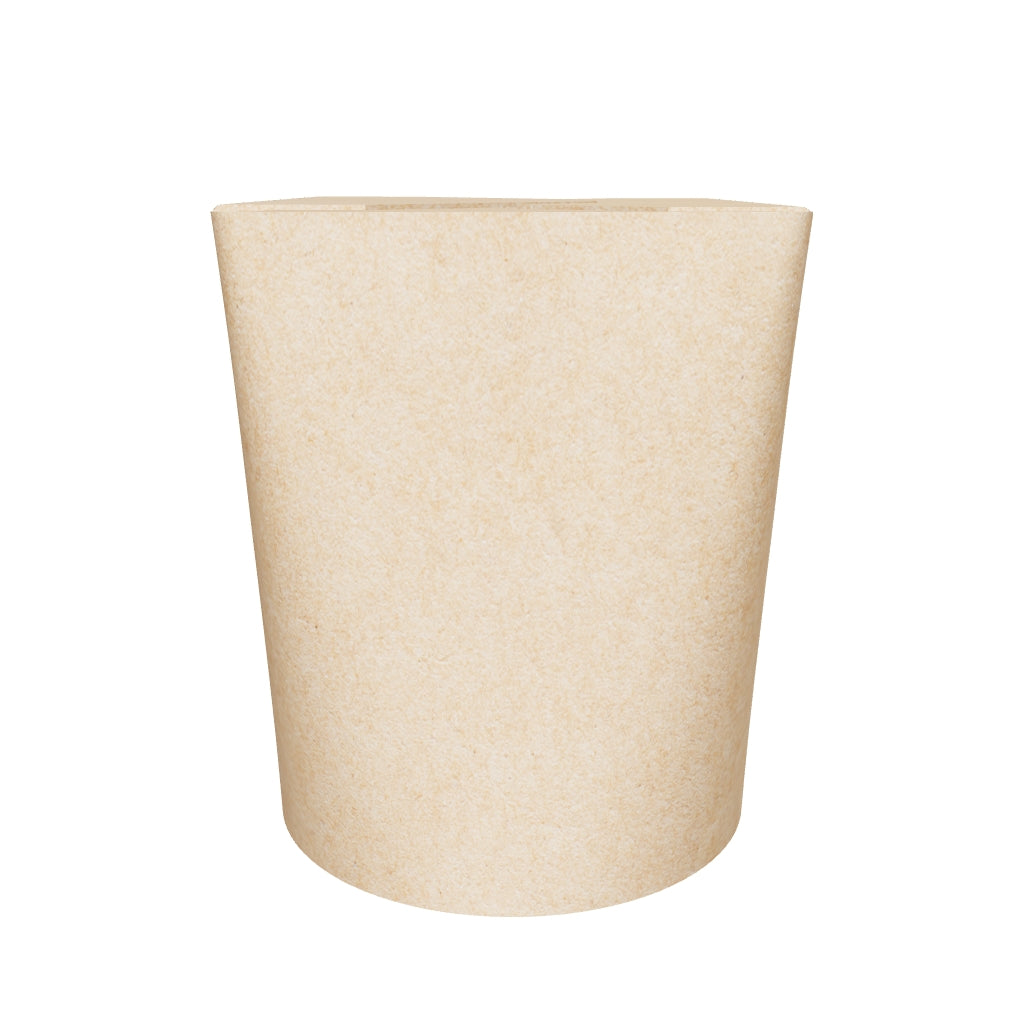 16 oz PE Coated Round Oyster Pail (Kraft) - 500/Case