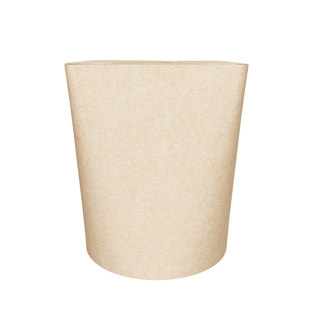 32 oz PE Coated Round Oyster Pail (Kraft) - 500/Case