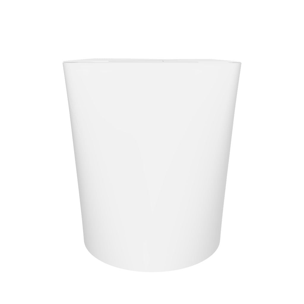 32 oz PE Coated Round Oyster Pail (White) - 500/Case