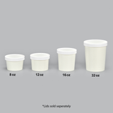 12 oz Double Coated PE Paper Food Cup (White) - 500/Case