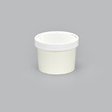 12 oz Double Coated PE Paper Food Cup w/ Paper Lid Combo (White) - 250/Case