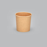 16 oz PE Coated Paper Food Cup (Kraft) - 500/Case