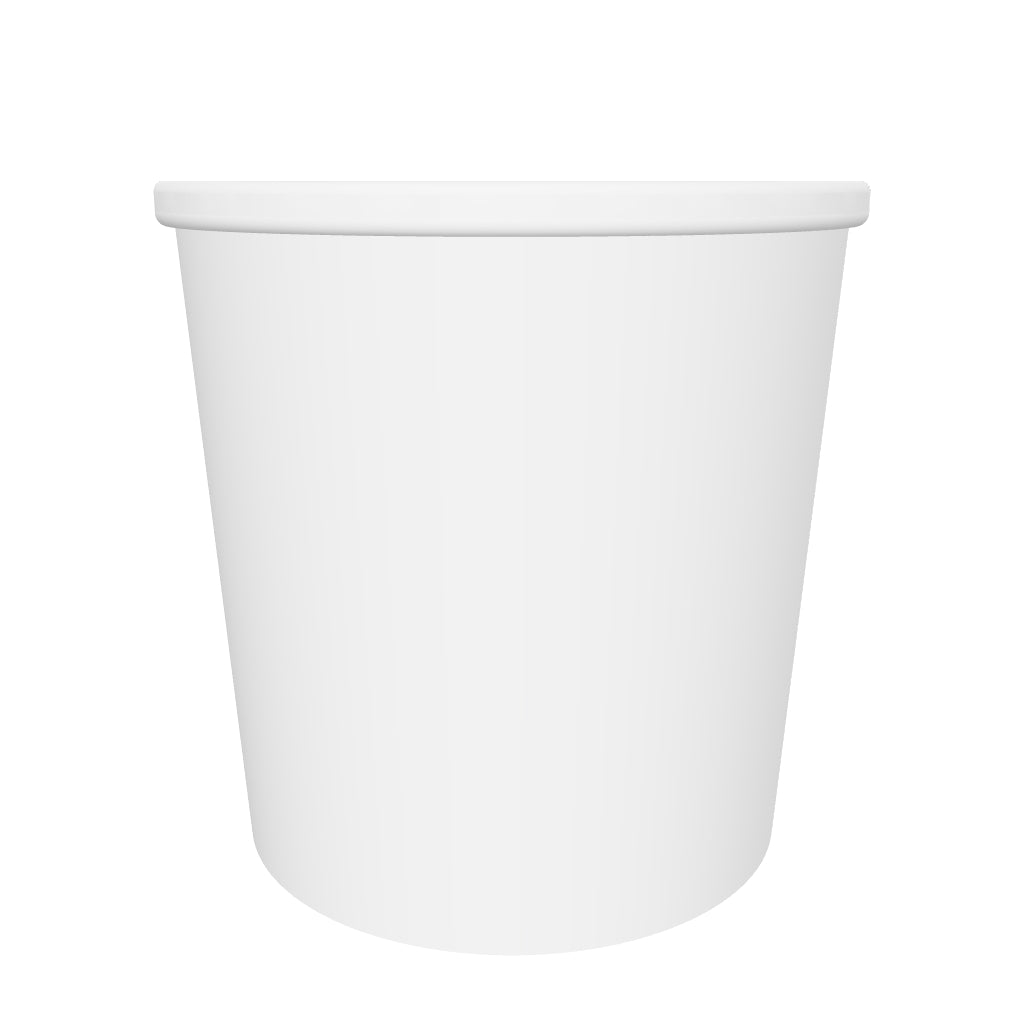 16 oz Double Coated PE Paper Food Cup (White) - 500/Case