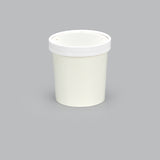 16 oz Double Coated PE Paper Food Cup w/ Paper Lid Combo (White) - 250/Case